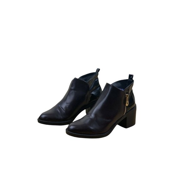 ZARA Trafaluc Black Leather Zip Pointed Toe Fashion Boots Women Size 36 EUR US 6 - Picture 11 of 12